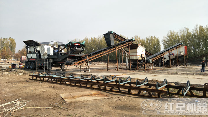 移動式石英砂生產線現場，可就近安排參觀