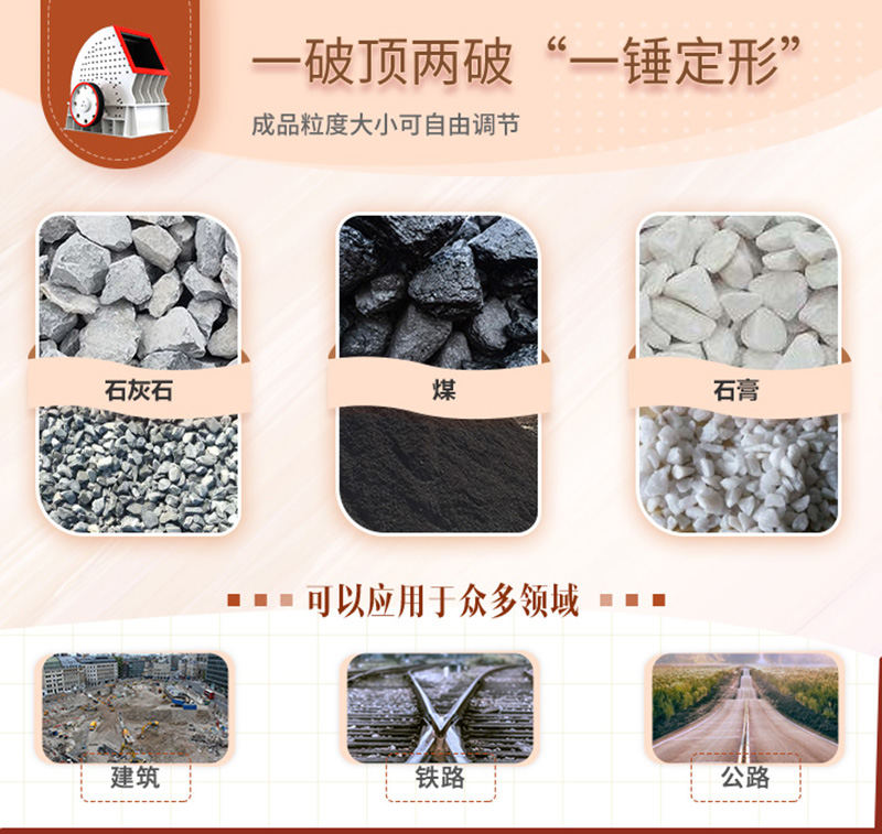 錘破一機兩用，可自成一條生產線